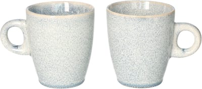 Siaki Koffiemok / theemok Faye - lichtblauw - set 2x - 220 ml - mokken - kerammiek - tas