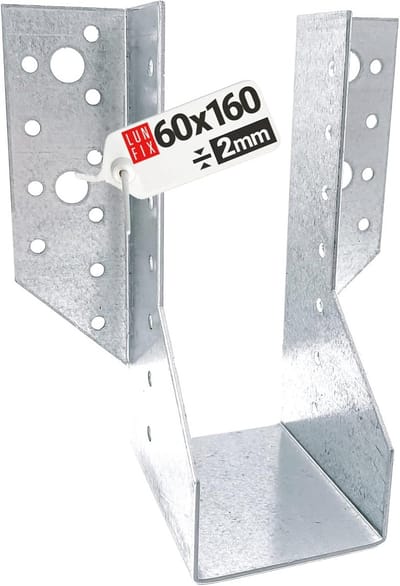 Verzinkt type A balkdrager voor houten balken - Stevige balkverbinder 60x160 mm