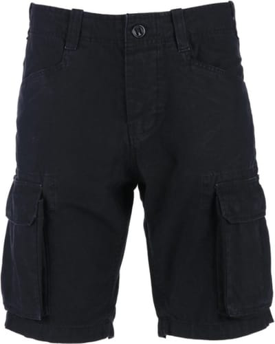 korte broek - cargo - stonewashed - zwart - L