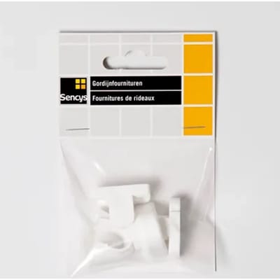 Sencys - Gordijnsteun - Wit - Diam. 13 Mm - 2 Stuks