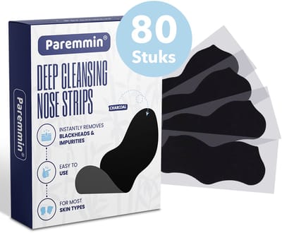 Bamboehoutskool Mee Eters Neusstrips (80 Stuks) – Verwijderen - Blackhead Remover Nose Strips – Eter Verwijderaar