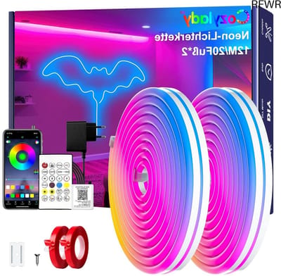 RFWR® 12 m RGB Neon LED Strip - Flexibele Waterdichte Lichtstrips met App en Afstandsbediening voor Slaapkamer en Buitendecoratie