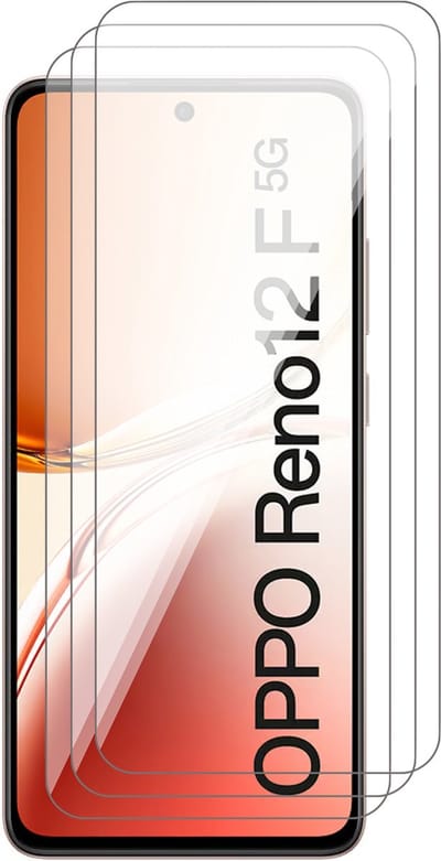 Screenprotector geschikt voor Oppo Reno 12F / 12FS - 3x Glas Screen Protector