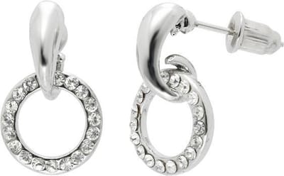 Behave - Oorstekers dames - zilverkleur - cirkelvorm - elegant - 2 cm
