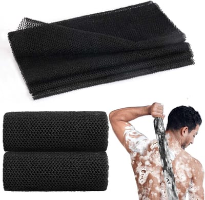 Afrikaanse Net Spons Set van 2, Bad- en Douche Spons voor Grondige Lichaamsreiniging, Loofah en Scrubber voor Volwassenen en Kinderen, 30 x 80 cm