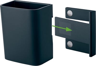 Kleine pennenkoker antraciet voor glazen magneetborden - GL801, opbergpot van metaal