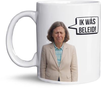 Grappige Mok – “Ik wás beleid!” – Cadeau met Humor – Koffiemok 325 ml – Tekstmok voor Collega’s, Ambtenaren of Thuiswerkers – Vaatwasserbestendig – Keramiek – Mok met Tekst – Droge Humor op Kantoor