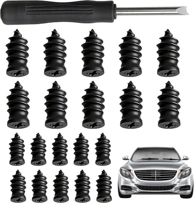 Band Reparatie Kit - Lekke Band Herstel - Onderweg Repareren - Stevig Rubber Ontwerp - Compacte Koffer - Zwart
