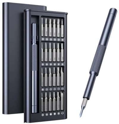 PromoHome 24-in-1 precisieschroevendraaierset met magnetische bits voor reparatie van tablet, pc, telefoon en gameconsoles