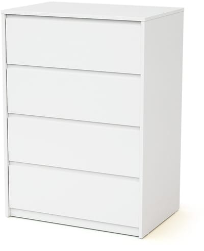 WEBABY - Houten baby ladekast met 4 lades en commode UNO - Wit