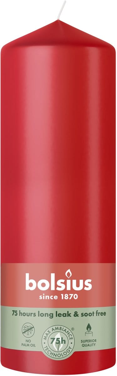 Bolsius Stompkaars 200/68 Delicate Red (1 stuk)