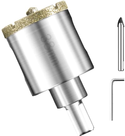 Diamant Kernboor - Tegelboor Glasboor - Nauwkeurig Boren - Diamantgecoate Boor - 38 mm - Zilver