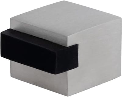 Zelfklevende Deurstopper - Deur Buffer - Muren Beschermen - Mat Roestvrij Staal - 25mm Vierkant - Zwart