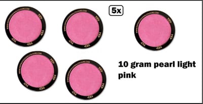 5x PXP Professional Colours 10 gram pearl light pink  - Schmink roze festival thema feest party fun