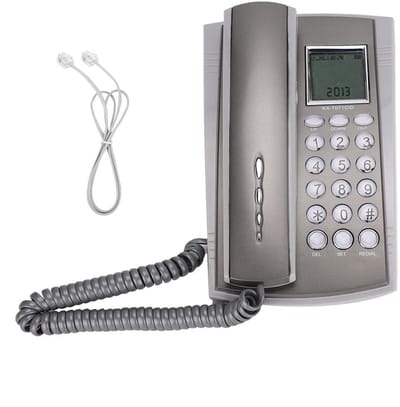 Dailygoods- Bureautelefoon met LCD-scherm - Vaste Telefoon - Handsfree - Kantoor/Huistelefoon - Model KX-T071CID - Grijze Kleur - Vastelijntelefoon