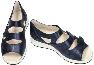 Solidus -Dames - blauw donker - sandalen - maat 38