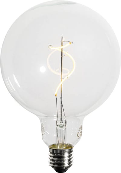 LUEDD E27 dimbare LED spiraal filament G125 4W 270 lm 2700K