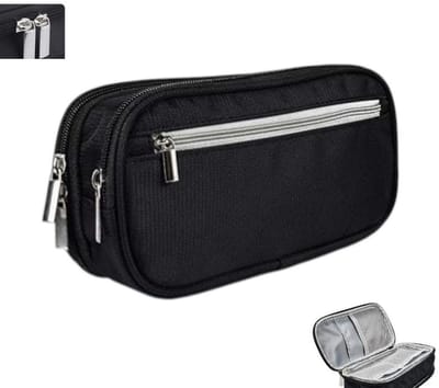 1 stuk - Etui - Pennenzak - Grote Capaciteit - Pennenetui - Schooletui - Drielaags etui voor pennen - Unisex - Etui voor studenten - Schrijftas - Make-uptas voor op kantoor