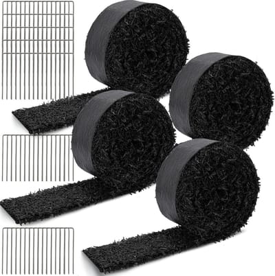 Rubberen Mulch Rol - Tuinrand Mat - Onkruid Vrij Houden - Gemaakt van Gerecycled Rubber - 300 x 10 cm