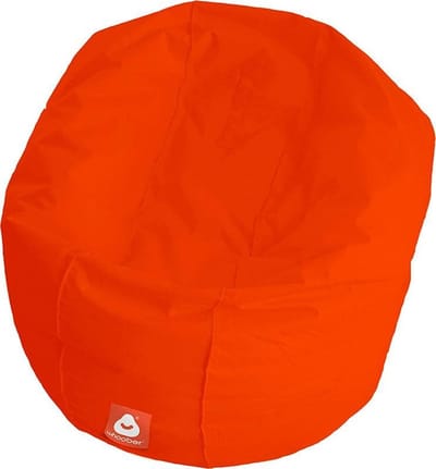 Whoober ronde zitzak Ibiza L outdoor donker oranje - Wasbaar - Voor binnen en buiten
