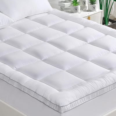 Matrastopper met Bamboevezels en 3D Sneeuwvlokvulling voor Boxspringbedden tot 30 cm Hoog (120 x 200 cm)