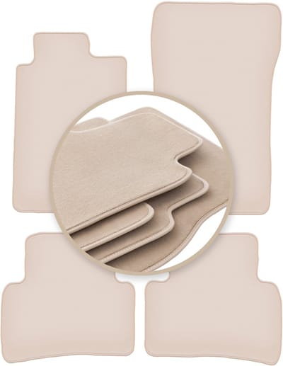 PREMIUM beige matten voor: Mercedes C W202 stationwagen, sedan 1993-2000