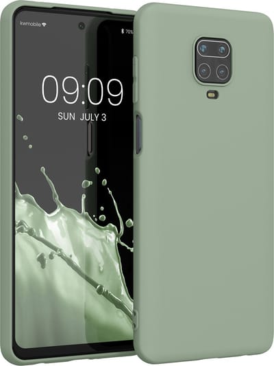 kwmobile telefoonhoesje geschikt voor Xiaomi Redmi Note 9S / 9 Pro / 9 Pro Max - Hoesje voor smartphone - Back cover in grijsgroen