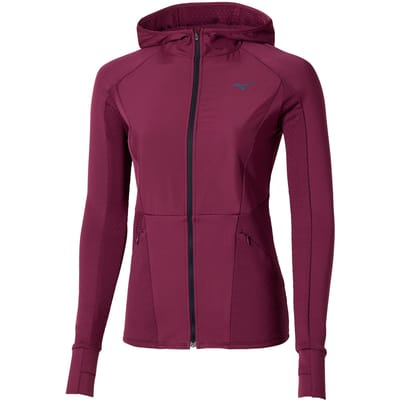 Mizuno Active Warmalite Hybrid Full Zip Hardloopshirt Dames-Paars
