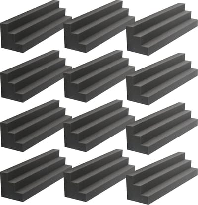 Akoestische schuimpanelen voor geluidsdemping en basabsorptie - 30,5 x 7,6 x 7,6 cm