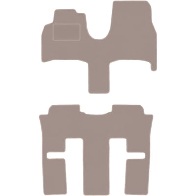Beige veloursmatten voor: Citroen C8 7-zits (2002-2014)