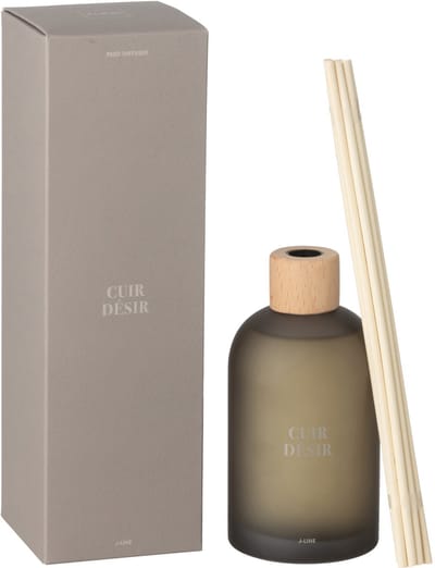 J-Line geurstokjes Accords Essentiels - Cuir Désir - bruin - 250 ml