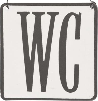 BMPdesign tekstbord: WC