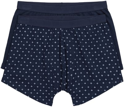 JP 1880 - Heren - Midpants FLEXNAMIC® loungewear OEKO-TEX set van 2 onderbroek - Navy blauw - Maat 8XL