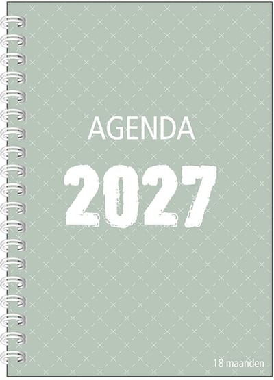MGPcards - Agenda 2027 - 18 maanden - 1 juli 2026 t/m 31 december 2027 - A5 Formaat - Flexibele kaft - 15 x 21 cm - Groen