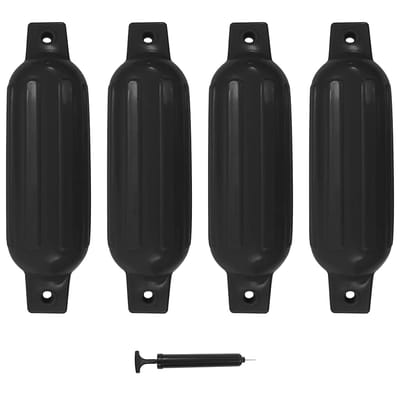 vidaXL - Bootstootkussens - 4 - st - Ø - 11x40 - cm - PVC - zwart