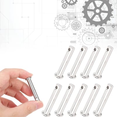 Ronde Gaffel Pins van RVS - 10 Stuks Positioneringspennen M8x40mm voor Koud Logo en Ambachtelijk Gebruik