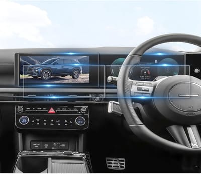 Beschermfolie voor Hyundai Tucson NX4 2025, 12.3 Inch Nano Screen Protector, Krasbestendig en Hoogwaardige Schermbescherming, Accessoires voor Navigatie en Cockpit