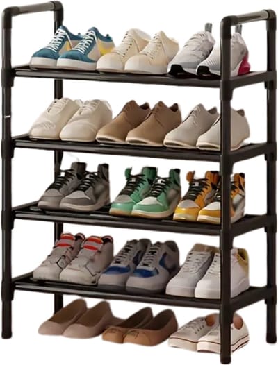 Livano Schoenenrek - Schoenenbank - Deur - Schoenen Opbergsysteem - Organizer - 4 Lagen Groot