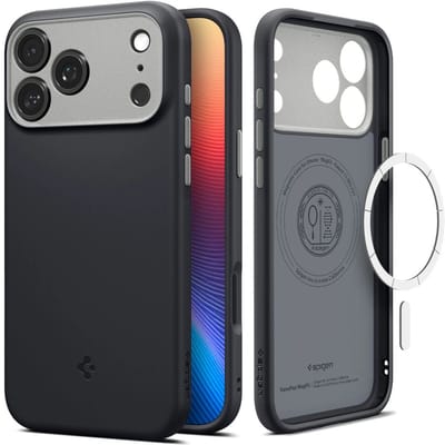 Spigen Nano Pop MagFit Hoesje Geschikt voor Apple iPhone 17 Pro - Back Cover Compatibel met MagSafe - Zwart