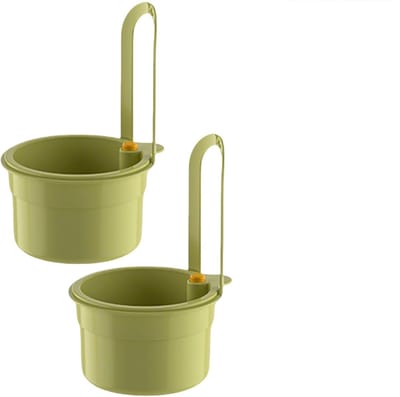 longziming -2 stuks gootsteen zeef met druk-kantelfunctie – afneembare voedselopvangmand voor gootsteen – keukenafvoer filter mandje – herbruikbare afvalzeef voor etensresten (groen)