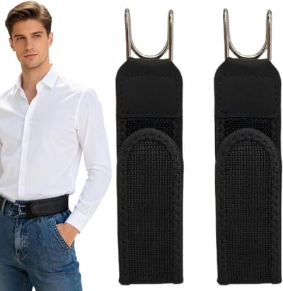 longziming - Elastische Riem Zonder Gesp - Buckle-Free Stretch Riem - Unisex Elastische Tailleband - Snelle Klittenband Aanpassing - Geweven Elastische Stof - Comfortabele Drukloze Pasvorm - Ideaal Voor Werk En Reizen - 2 Stuks