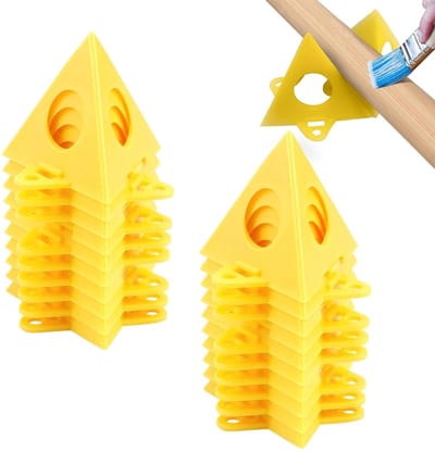 Dailygoods- Piramidestandaard 20 Stuks - Gele Conische Standaard - Mini Balschilderstandaard - Meubelstandaard Driepoot - Steunstandaard - Robuuste Constructie 60 x 45 mm - Schilderstandaard