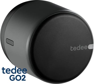 Tedee GO smartlock zwart | versie GO2 | universeel slim slot | monteer over je huidige sleutel | openen op afstand | ondersteund Matter | Bluetooth | auto-lock | Méér functies icm Tedee Wifi Bridge |