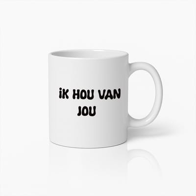 "Ik Hou Van Jou" Romantische Koffiemok – 330ml Keramische Beker, Perfect Cadeau voor Geliefden en Partners