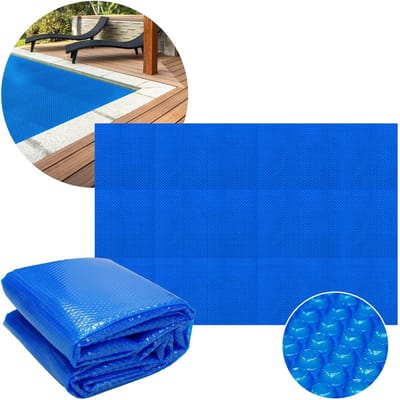 Zwembadzeil rechthoekig 600x400 cm blauw, zwembadzeil solar 400µm, solarzeil solarafdekking op maat gesneden, zwembadafdekking