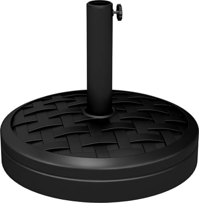 Outsunny Center Pole Umbrella Base-HDPE, beton-Ø45 x 36H cm-Zwart
