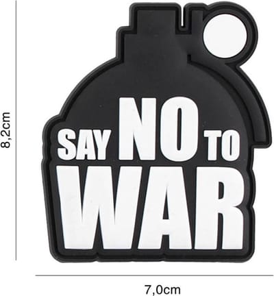 Embleem 3D PVC Say No To War