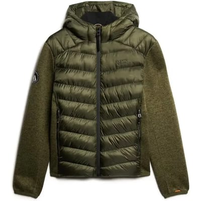 Superdry HOODED KNIT STORM HYBRID JKT Heren Jas - Maat S