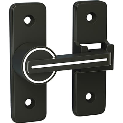 Poortgrendel met lichtgevend veiligheidsdeurslot Zware zinklegering antidiefstalgrendel met kogel for double door zwart