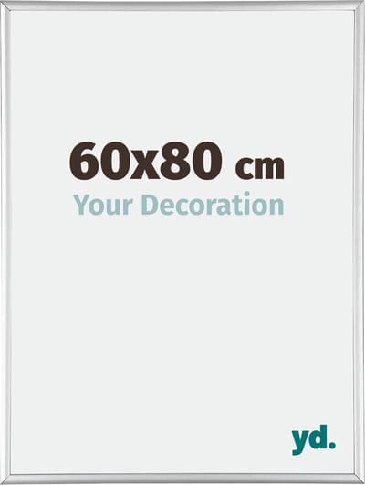 Your Decoration - Fotolijst 60x80 cm - Aluminium - Zilver Hoogglans - Kent